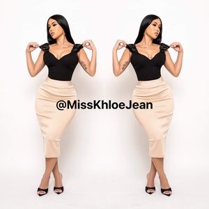 Midi Knit Bandage Skirt